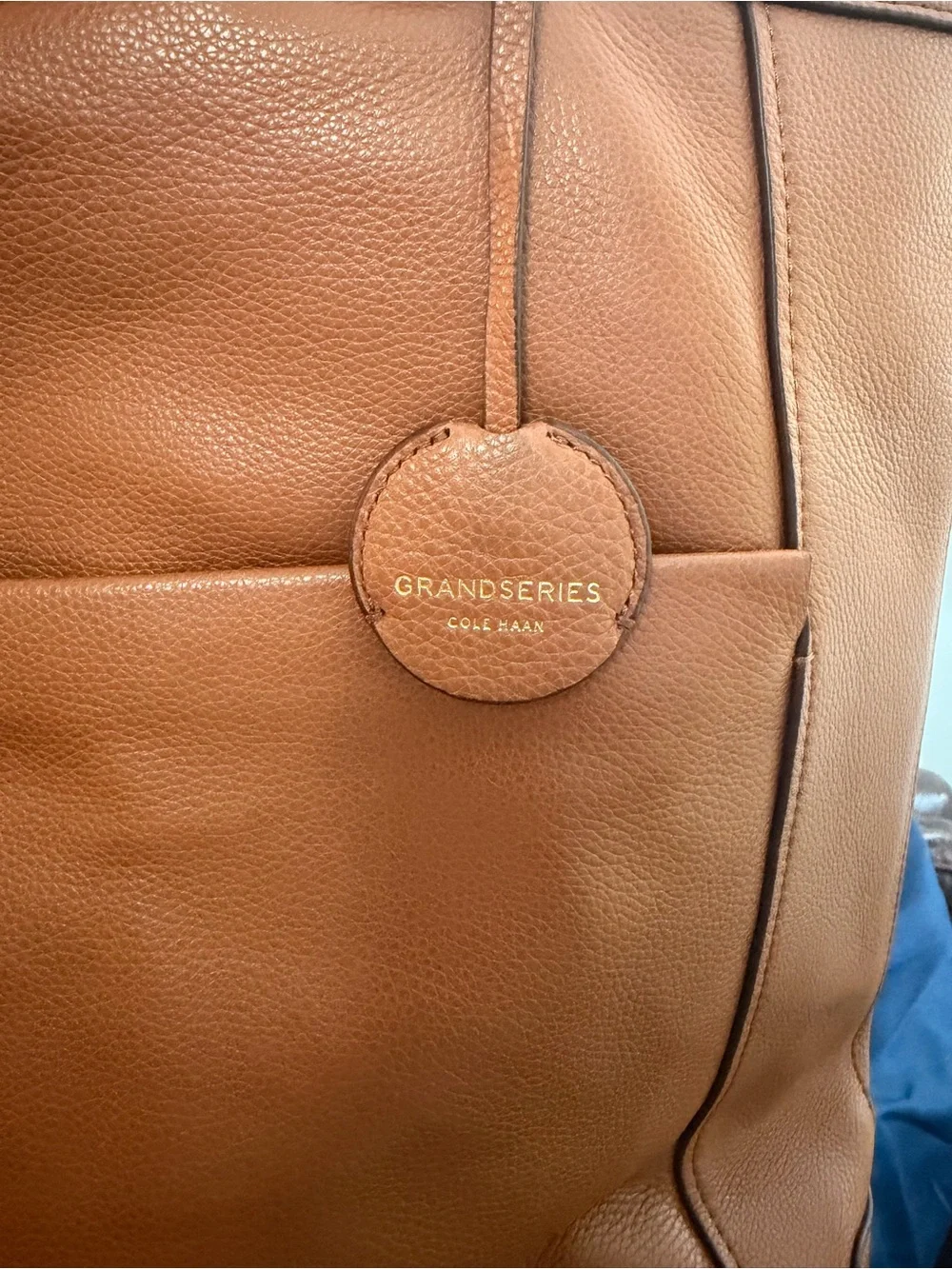 Cole Haan Tan Leather Convertible Backpack Tote